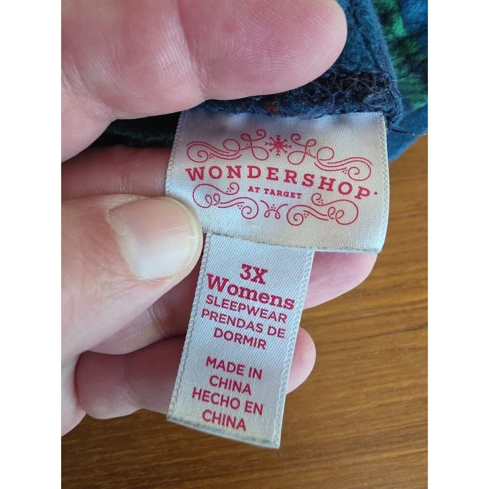 Target Wondershop Women's Pajamas Pants Green Plaid Size 3X READ Description - Picture 3 of 10